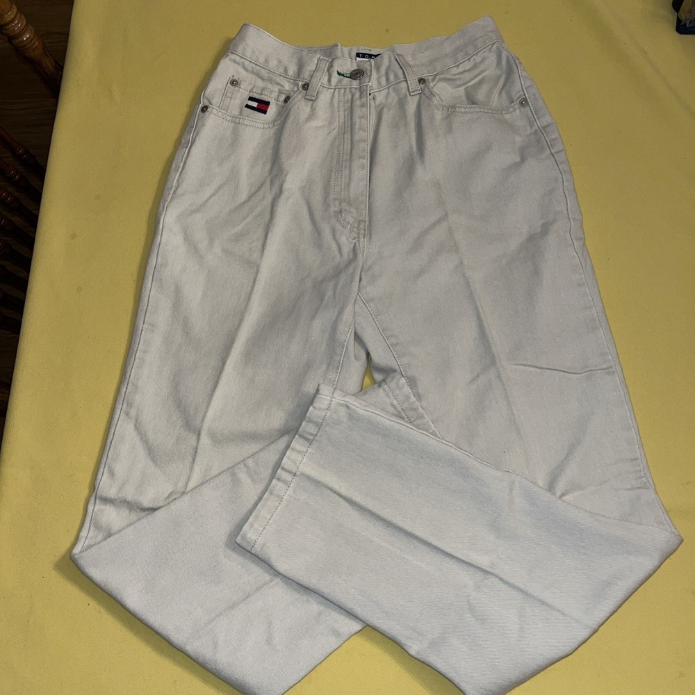 vtg tommy hilfiger womens jeans size 6 Length 30 off white